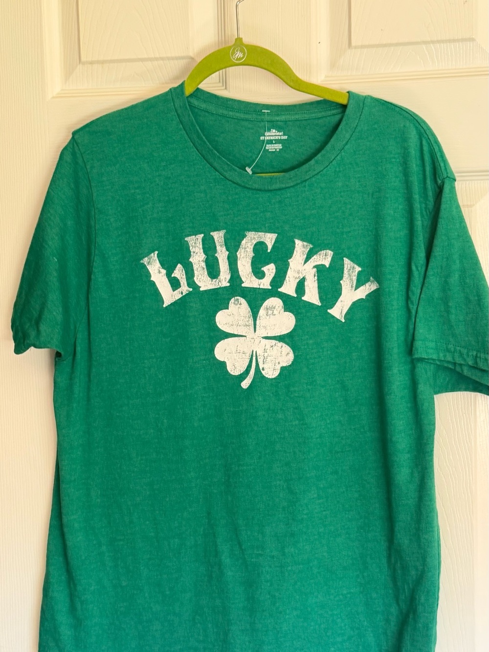 Lucky Green Unisex T-Shirt with Clover Graphic